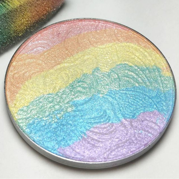 hot! Prism Rainbow Highlighter Shimmer Eyeshadow Face Bitter Lace Powder Blush Blusher Beauty Makeup DHL Free