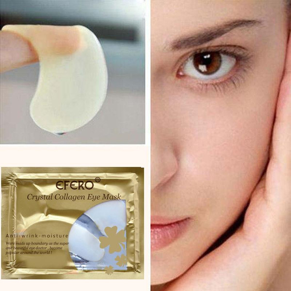 2Pcs=1Pair 24K Gold Crystal Collagen Eye Mask Anti /Dark Circles/Puffiness Moisturizing Eye Masks Colageno Gel Eye PadTSLM2