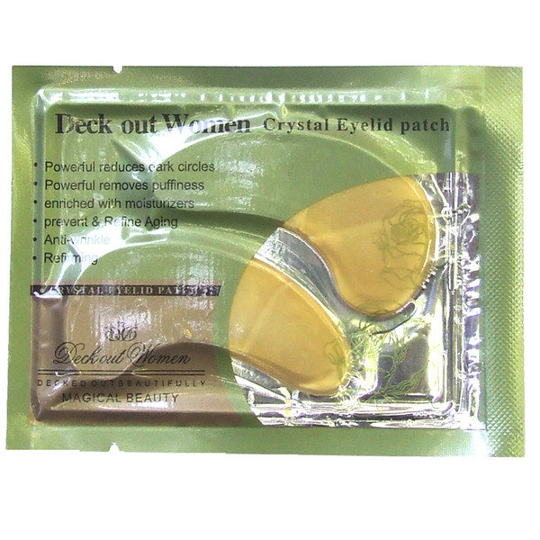 best under eye patches Gold Deck Out Women Crystal Eyelid Patch Crystal Collagen Mask Dark Circlesoothing eye pads