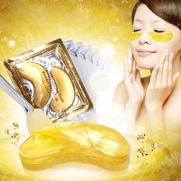 Dropshipping New Collagen Crystal Eye Masks Anti-puffiness moisturizing Eye masks Anti-aging masks collagen gold powder eye mask