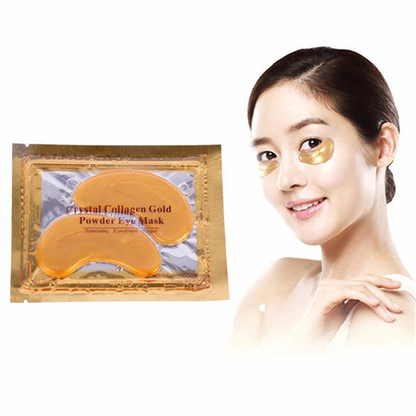 New Collagen Crystal Eye Masks Moisturizing Eye Masks Masks Collagen Gold Powder Eye Mask DHL Shipping 2801075