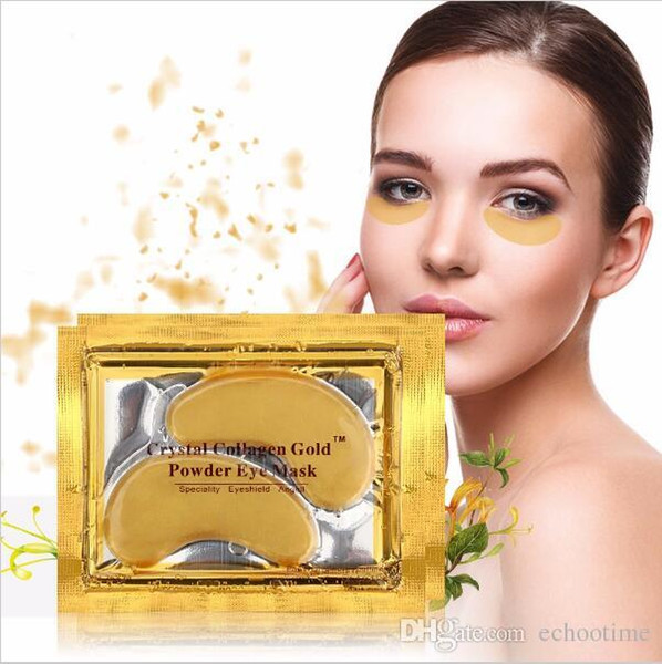 DHL Free shipping 5000packs/lot New Brand Crystal Collagen Gold Powder Eye Mask Crystal Moisturizing Eye Mask Eyes masks