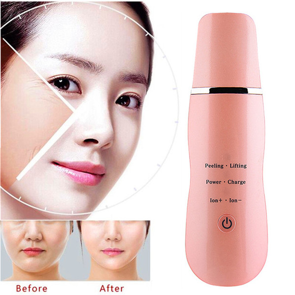 Rechargeable Ultrasonic Skin Scrubber Nutrient lead-in Ultrasound face massage Facial Cleaner Peeling Vibration Blackhead Removal Clean Tool