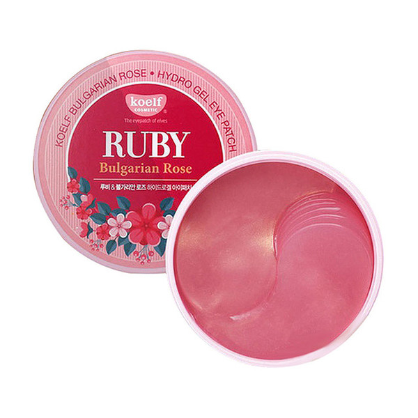 KOELF Ruby & Bulgarian Rose Hydro Gel Eye Mask Patch 60pcs Moisturizes Twinkling Skin Eye Mask