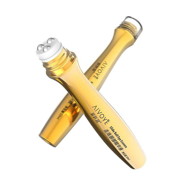 Gold Roll Ball on Eye Cream Pouch Moisturizing Dark Circle Essence Crystal Collagen activating eye cream 10ml Free Shipping