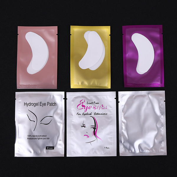 200 Pairs Eyelash Extension Gel Patches Kit Lash Extension Lint Free Under Hydrogel Eye Mask Pads Beauty Tool with Transparent Cosmetic Bag