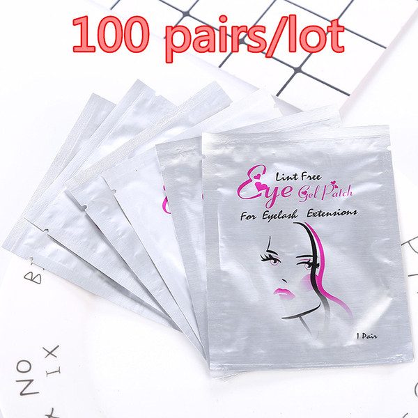 100pairs/lot Eye Pads Eyelash Extension Paper Patches Grafted Eye Stickers Eyelash Under Eye Gel Patches Tips Sticker Patch