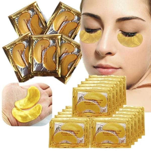 150 Pair/Lot Golden Eye Mask Golden Crystal Collagen Eye Mask Anti-Dark Circle Moisturizing Eye Care Anti-Aging Hyaluronic Acid Eyes Mask