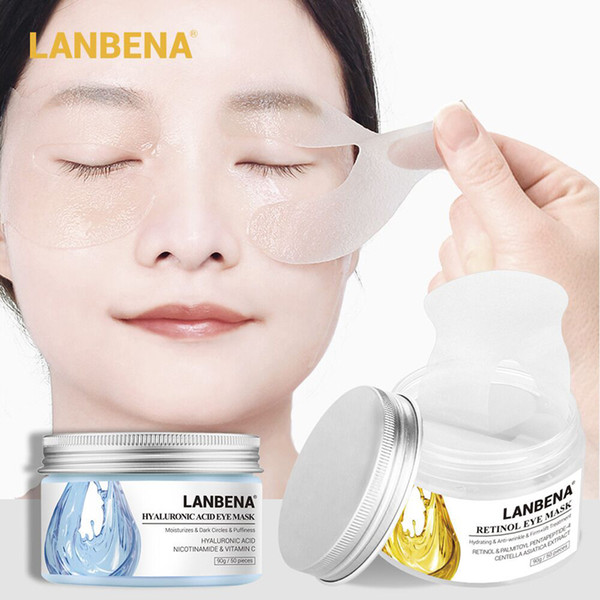 Retinol Eye Masks Hyaluronic Acid Moisturizing Eye Patches Serum Anti-Aging Anti-Puffiness Dark Circle Firming Eyes Skin