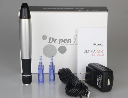 A1-C Dr. Pen Derma Pen Auto Microneedle System Adjustable Needle Lengths 0.25mm-3.0mm Electric DermaPen Stamp Auto Micro Needle Roller