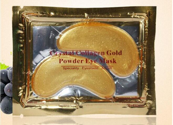 20pcs=10packs 2017 Gold Crystal Collagen Eye Mask Hotsale Eye Patches For The Eye Anti-Wrinkle Remove Black Face Care