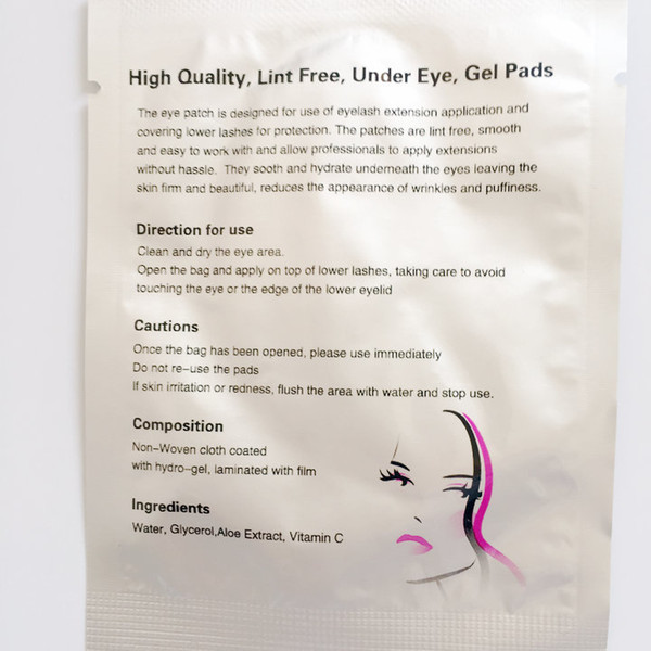 50 pairs silk eye pads, under eye patch,eyelash extension eye pads from south korea free shipping