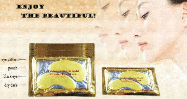 Hot sale ! 10 pairs Crystal Collagen Eye Pads Gold Power Eye Mask collagen Makeup accessories