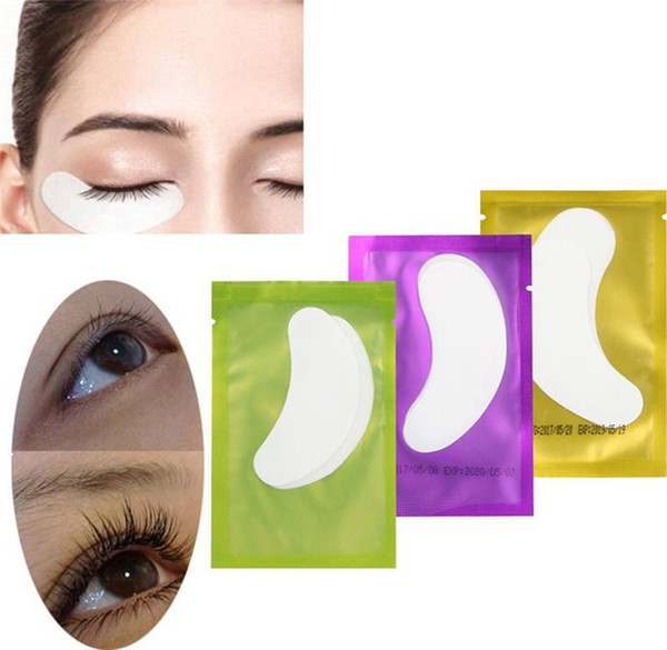 Drop ship Thin Hydrogel Eye Patch for Eyelash Extension Under Eye Patches Lint Free Gel Pads Moisture Eye Mask 100 pairs/lot