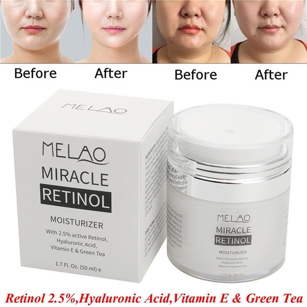 MELAO 2.5% Retinol Moisturizer Cream 50ml Hyaluronic Acid Fine Lines Day And Night Retinol Cream