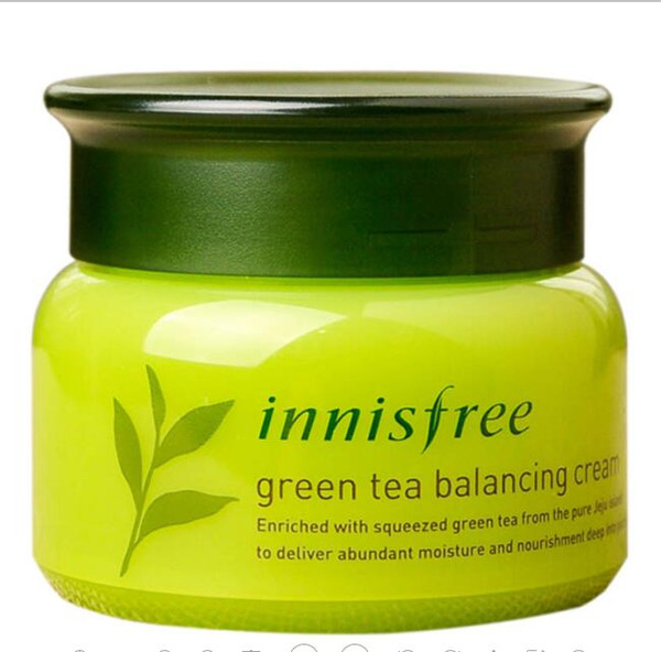 2020 Great Quality Innisfree Green Tea Balancing Cream Moisturizing Face Care Skin Care Cream Lotion 50ml free shipping 50pcs