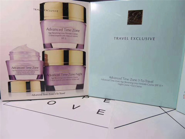 Famous brand Travel Exclusive Advanced Time Zone day + night + eye cream face skin care creams 3 piece set