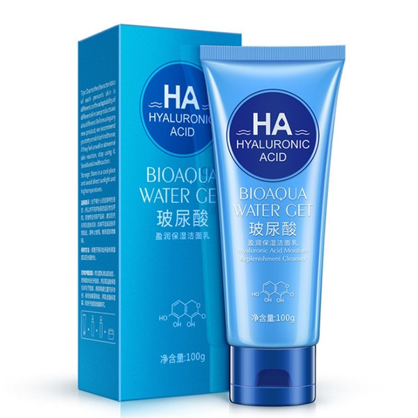 Hyaluronic Acid Moisturizing Facial Cleanser Remover Hydrating Face Cleaning,Skin Cleaner Face Wash Brightens Complexion Oil Control.