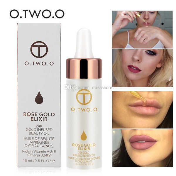 .TWO.O 24K Gold Vitamin Oil for Face Lip Make Up Moisturizing Anti-aging For All Skin Types Foundation Makeup Base Primer DHL Free