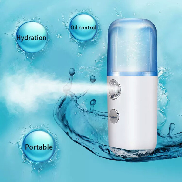 Hot Selling 30ml Portable Nano Mist Spray Humidifier Steamer Face Mini Beauty Machine Facial Steamer As Gift