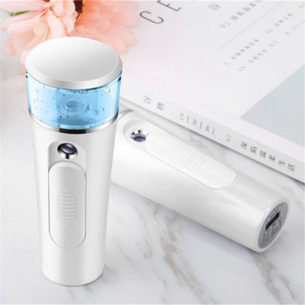 Hight quality Portable Mini Face Spray Bottle Nano Mister Facial Hair Steamer USB Rechargeable Power Bank Sprayer 2 in 1 Travel Tool