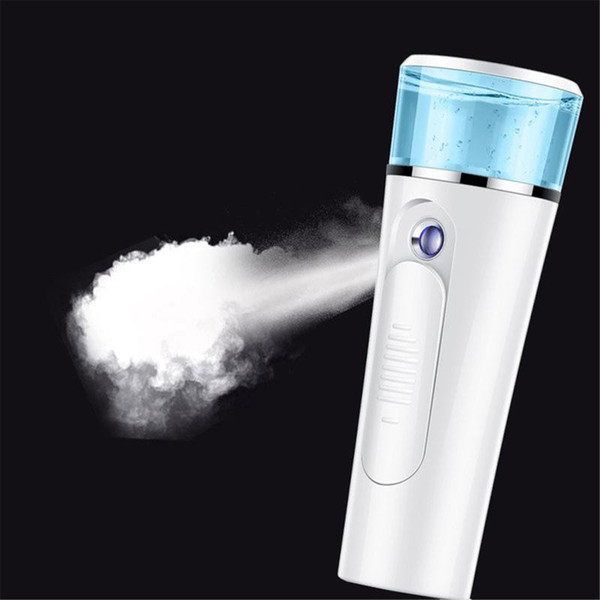 DHL free Portable Mini Face Spray Bottle Nano Mister Facial Hair Steamer USB Rechargeable Power Bank Sprayer 2 in 1 Travel Tool