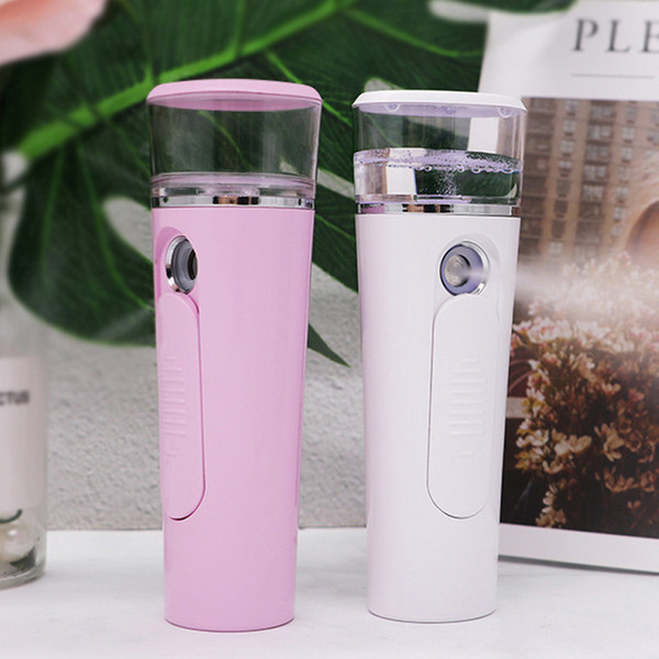 Portable Mini Face Spray Bottle Nano Mister Facial Hair Steamer USB Rechargeable Power Bank Sprayer 2 in 1 Travel Tool