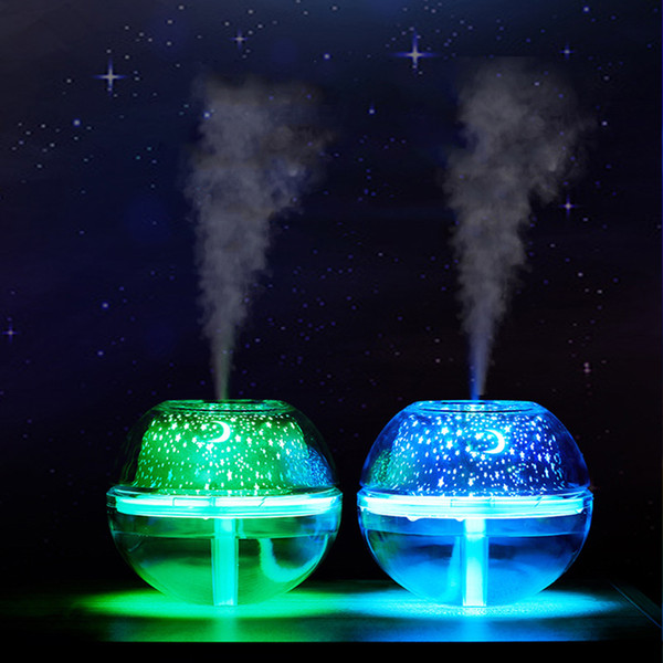 USB Crystal Night Lamp Projector 500ml Air Humidifier Desktop Aroma Diffuser Ultrasonic Mist Maker LED Night Light for Home