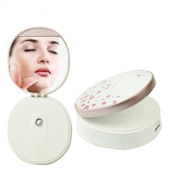 Multifunction USB Rechargeable Facial Steamer Facial Sprayer UV Makeup Mirror Power Bank Portable Humidifier Skin Care