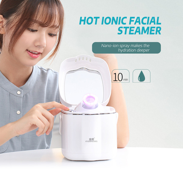 KINGDOMCARES Hot Ionic Facial Steamer Deep Cleaning Face Facial Cleaner Home SPA Face Skin Care Humidifier For Wommen Face Steamer KD2332 BB