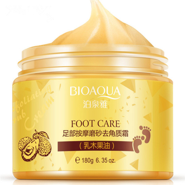 BIOAQUA Shea Butter exfoliating foot massage cream Foot peeling renewal mask baby foot skin smooth feet care cream