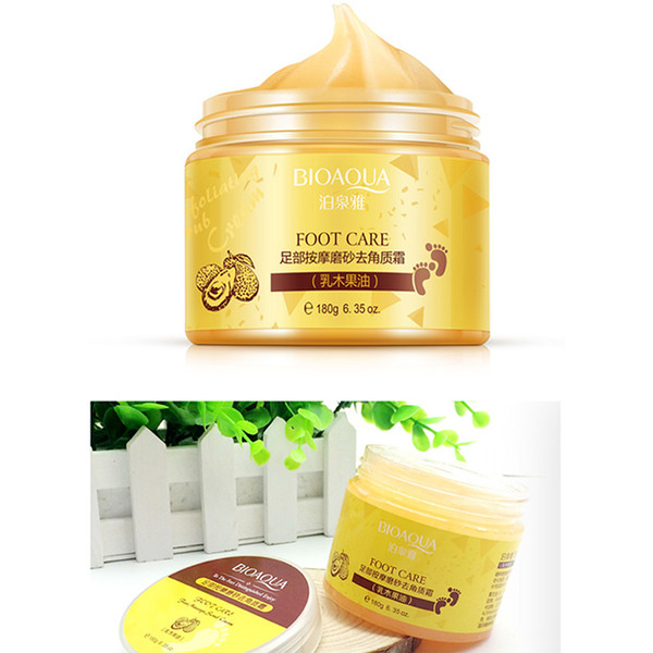 BIOAQUA 24K GOLD Shea Butter Massage Cream Peeling Renewal Mask Baby Foot Skin Smooth Care Cream Original Exfoliating Foot Mask 3006076