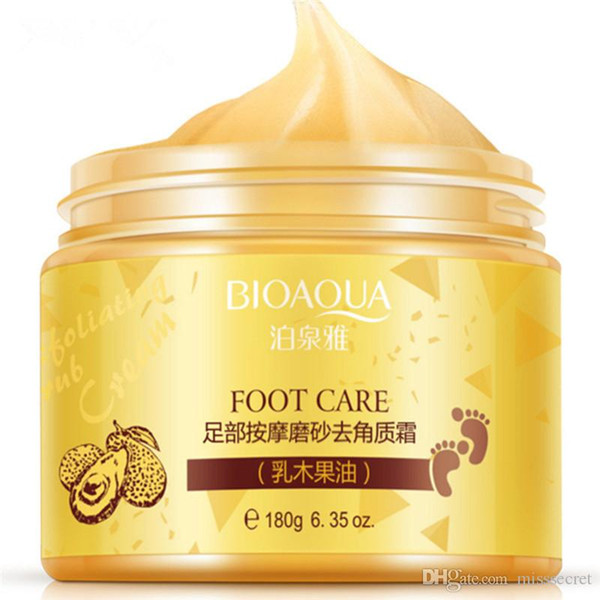 BIOAQUA Shea Butter exfoliating foot massage cream Foot peeling renewal mask baby foot skin smooth feet care cream