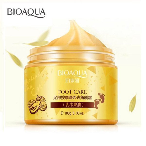 BIOAQUA Shea Butter Cream For Chinese Foot Herbal Foot Scrub Cream Massage Exfoliating Feet Cream Dead Feet Skin Care Removal Smooth Exfolia