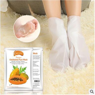 ALIVER 2pcs=1 pair exfoliating foot mask olive avocado papaya lemon aloe exfoliationg dead skin callus moisturizing hydrating