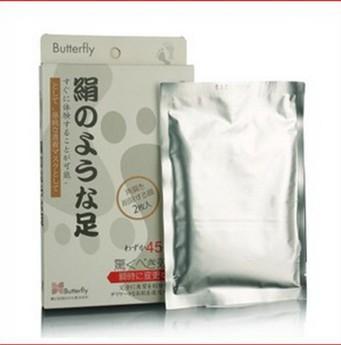 Hot Selling 2000pcs=1000Pairs Butterfly Baby Bamboo Vinegar Remove Dead Skin Foot Mask Peeling Cuticles feet mask care