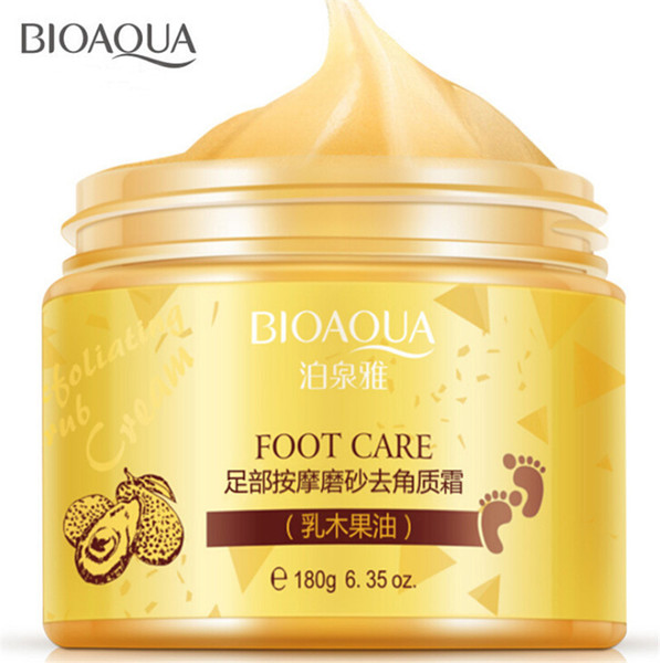 2019 BIOAQUA 24K GOLD Shea Buttermassage Cream Peeling Renewal Mask Baby Foot Skin Smooth Care Cream Exfoliating Foot Mask