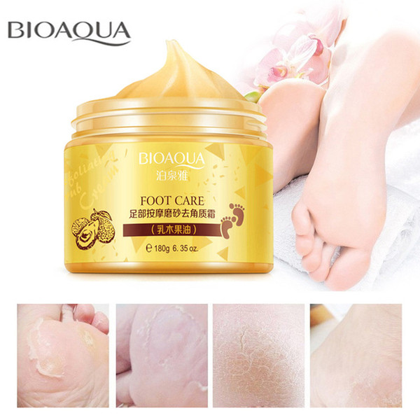 BIOAQUA 24K GOLD Shea Buttermassage Cream Peeling Renewal Mask Baby Foot Skin Smooth Care Cream Exfoliating Foot Mask 120pcs