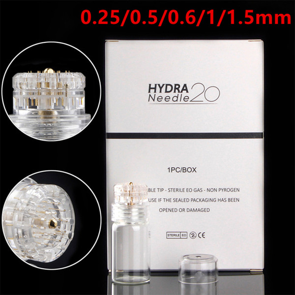 Hydra Roller 20 Titanium needle Gold Tips 0.25/0.5/0.6/1.0/1.5mm MezoRoller for Hyaluronic Acid Anti Aging