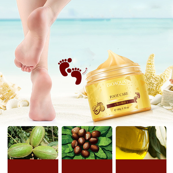 BIOAQUA 24K GOLD Shea Butter Massage Cream Peeling Renewal Mask Baby Foot Skin Smooth Care Cream Exfoliating Foot Mask 3006076