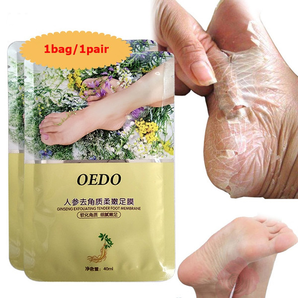 Hot Ginseng Foot Feet Mask Remove Foot Dead Skin Mask Foot Care Peeling Exfoliating Skin Socks Feet Care Cream