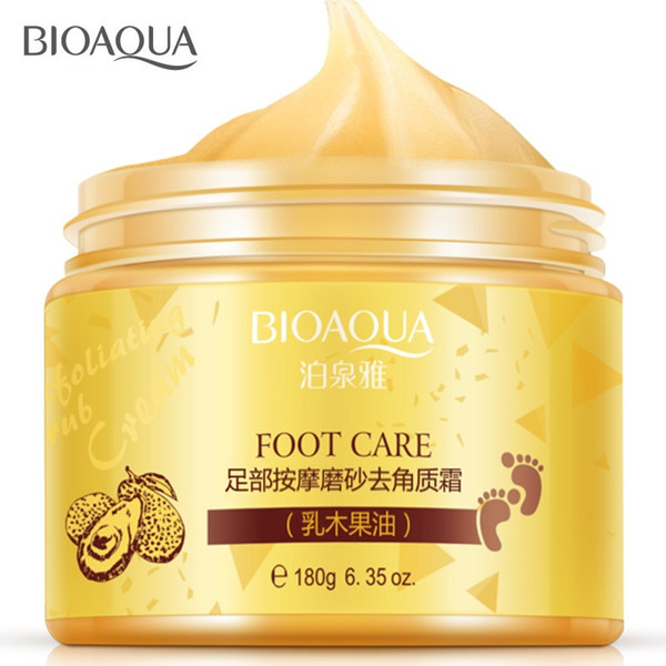 Hot Selling BIOAQUA 24K GOLD Shea Buttermassage Cream Peeling Renewal Mask Baby Foot Skin Smooth Care Cream Exfoliating Foot Mask