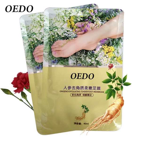 Ginseng Foot Feet Mask Exfoliating Tenderfoot Membrane Remove Foot Dead Skin Mask Foot Care Peeling Exfoliating Skin Socks Feet Care