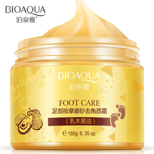 BIOAQUA Shea Butter Cream For Chinese Foot Herbal Foot Scrub Cream Massage Exfoliating Feet Cream Dead Feet Skin Care Removal Smooth Exfolia