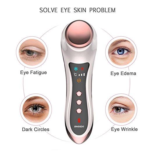 Tamax Eye Massager for Dark Circles and Puffiness Skin Tightening Hot Cold hammer Anti-ageing Wrinkle Device