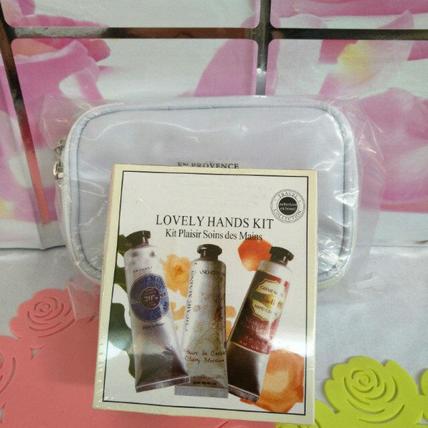 hot sale in stock 1box=6pcs Famous Brand Shea Butter+Peony+rose hands cream with 6 pieces pack suit mini hand lotions free shopping