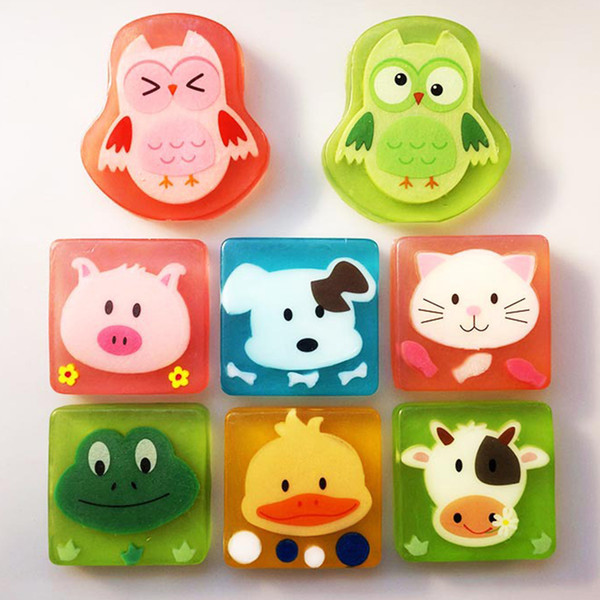 Cute Creative Cartoon Animal Bath Body Works Silicone Portable Hand Soap 100g Skin Care for Children DHL Shipping 3006075