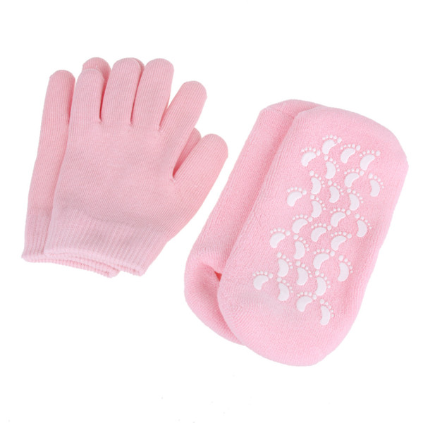 1 Set Silicone Socks Glove Reusable SPA Gel Moisturizing Socks Gloves Whitening Exfoliating Treatment Smooth Hand Mask Feet Care