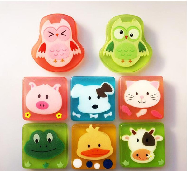 Cute Creative Cartoon Animal Bath Body Works Silicone Portable Hand Soap 100g Skin Care for Children free Shipping