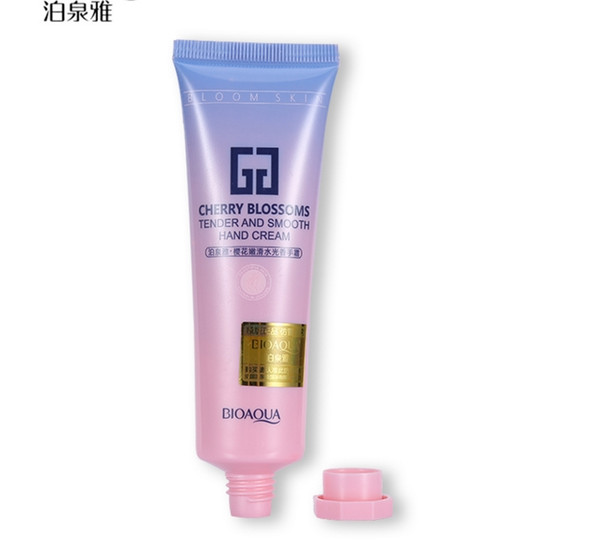 New BIOAQUA Brand Cherry Blossoms Tender Smooth Hand Cream Hydrating Lotion Moisturizing Hand Treatment Nourishing Creams Skin Care 60g DHL